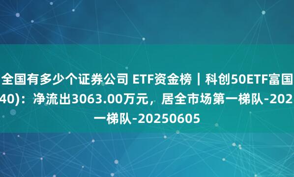 全国有多少个证券公司 ETF资金榜｜科创50ETF富国(588940)：净流出3063.00万元，居全市场第一梯队-20250605